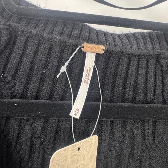 Free People OB1185399 Emmaline Mini Dress Balloon Sleeves Black Size Medium NWT - Picture 11 of 13